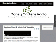 Tablet Screenshot of moneymatterspodcast.com